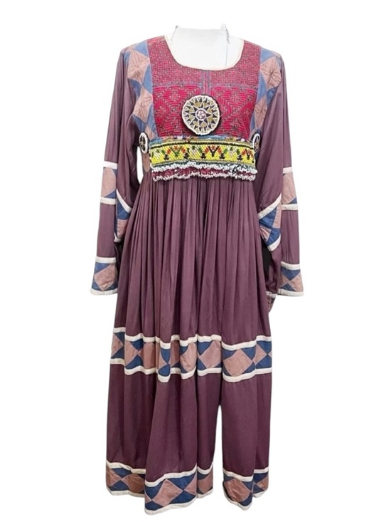 Handmade Other - Vintage 1970s Afghan Kuchi Embroidered Beaded Patchwork Bohemian Tribal Dress